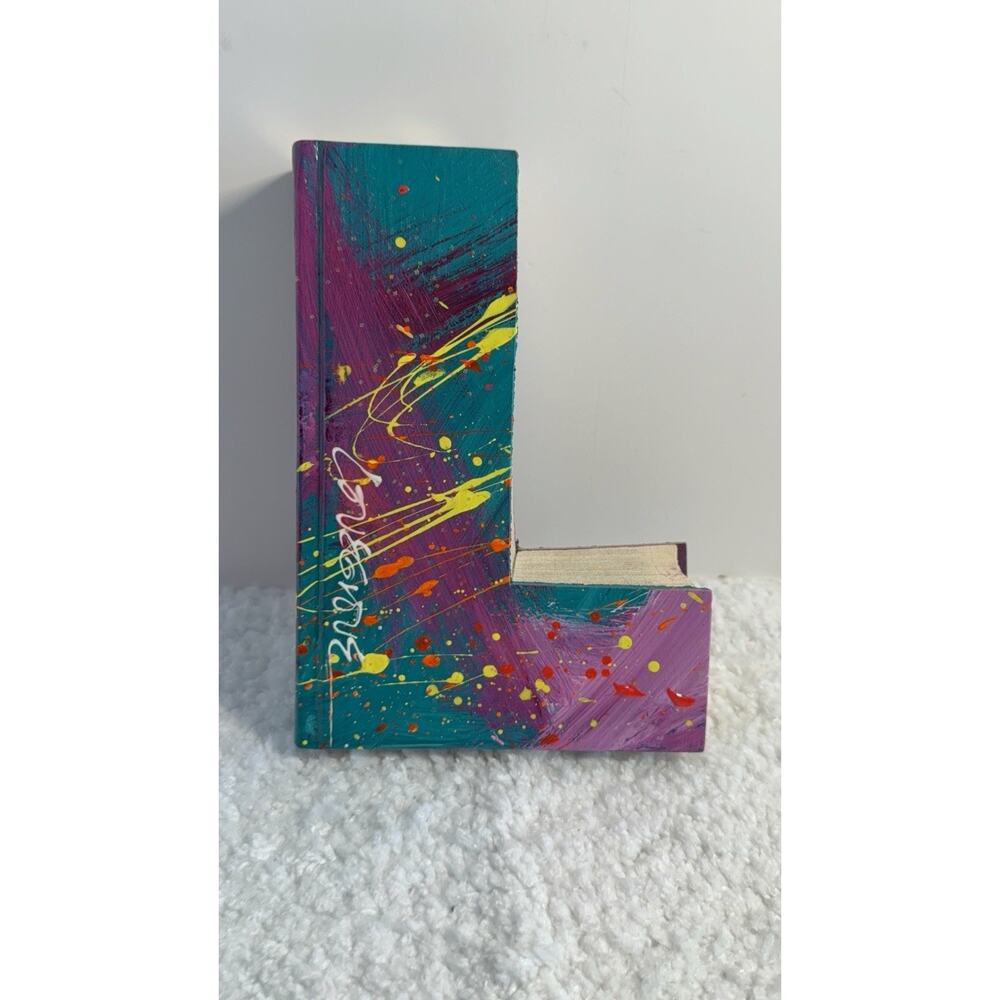 LEOMA LOVEGROVE Painted and Autographed Letter “L”Book. FL Artist One Of A Kind
